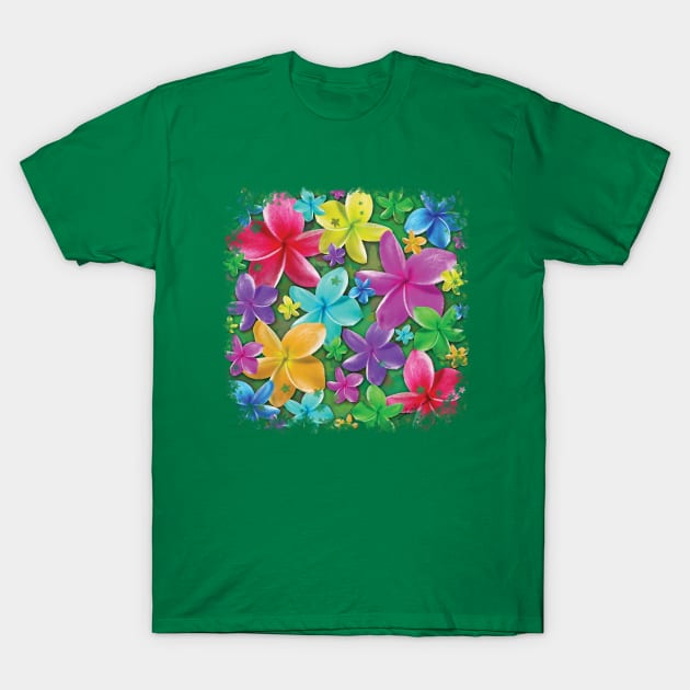 Plumerias Flowers Dream T-Shirt by BluedarkArt